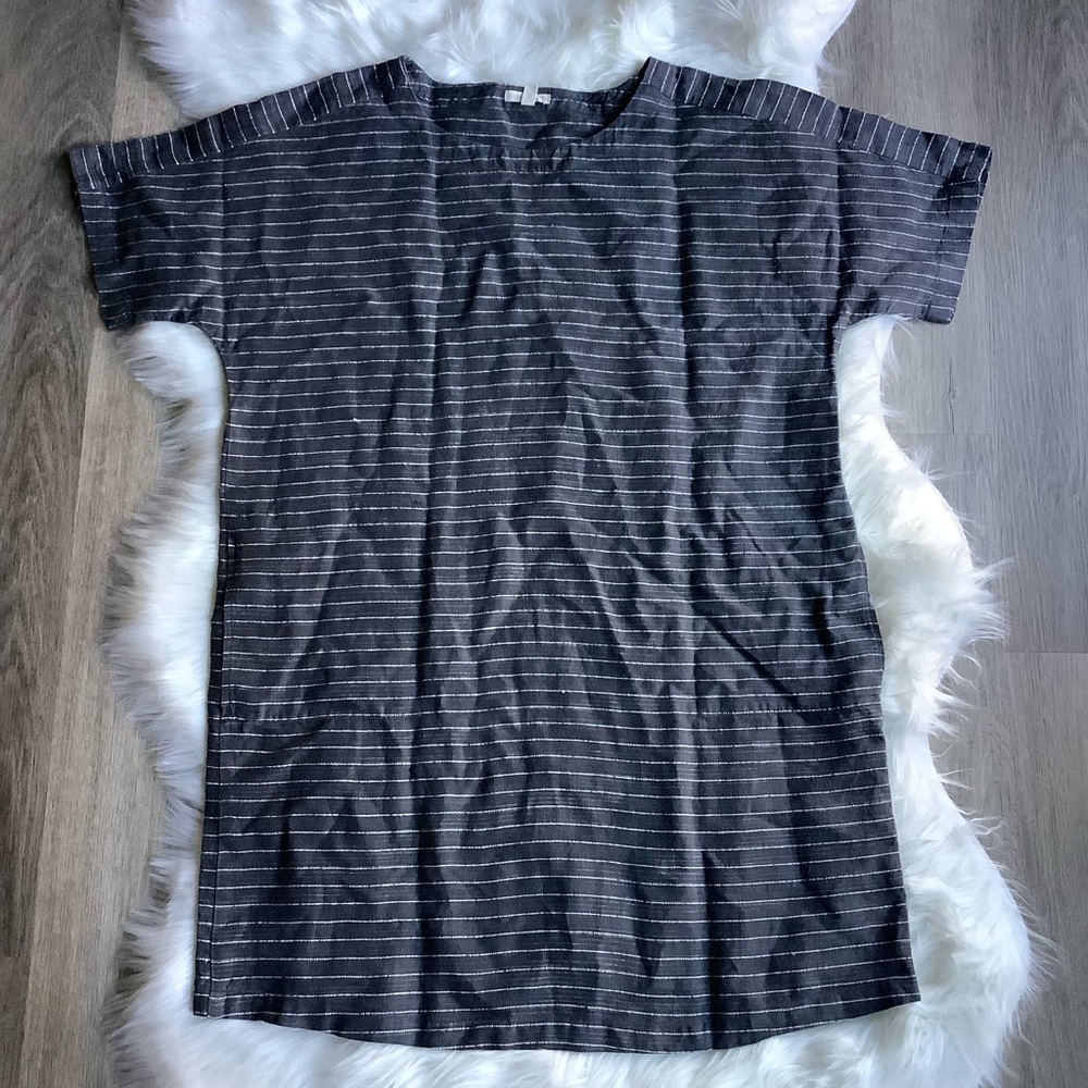 Eileen Fisher Black and White Striped Dress